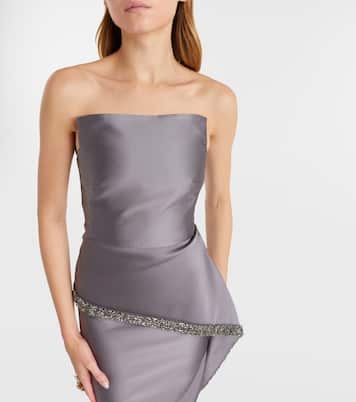 Vestido de fiesta de tafetán con cristales | Roland Mouret