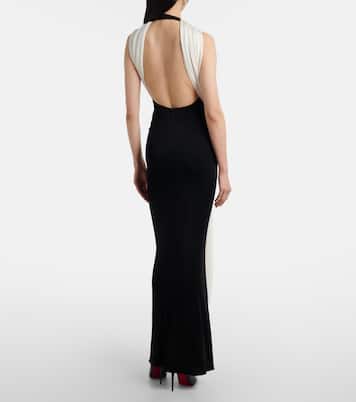 Leia scarf-detail halterneck gown | The New Arrivals Ilkyaz Ozel