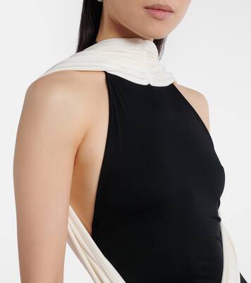 Leia scarf-detail halterneck gown | The New Arrivals Ilkyaz Ozel