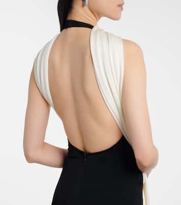 Leia scarf-detail halterneck gown | The New Arrivals Ilkyaz Ozel