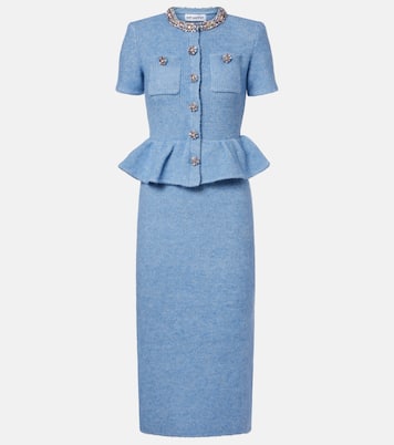 Embellished knitted midi dress | Self-Portrait