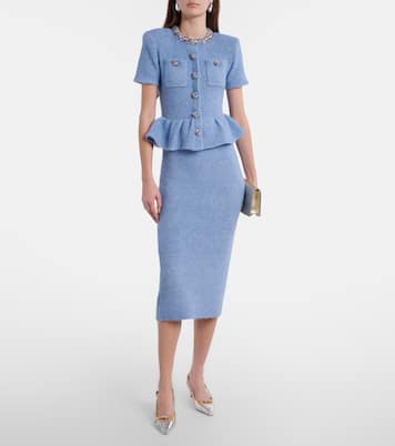 Embellished knitted midi dress | Self-Portrait