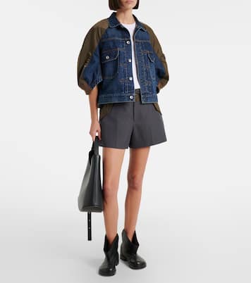 Chaqueta en denim y sarga | Sacai