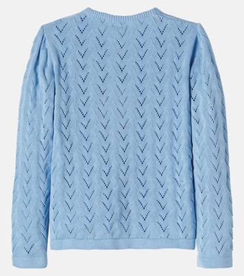 Openwork cotton cardigan | Pepa London