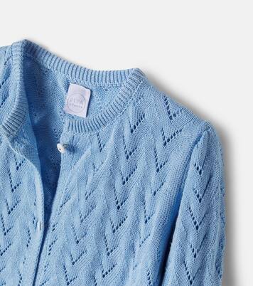 Openwork cotton cardigan | Pepa London