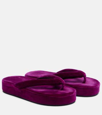 صندل بصباع بلاتفورم من المخمل Jet Lag | Balenciaga