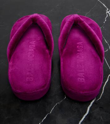 صندل بصباع بلاتفورم من المخمل Jet Lag | Balenciaga