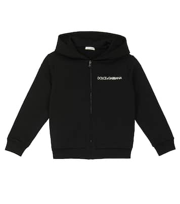 Logo cotton-jersey hoodie | Dolce&Gabbana Kids