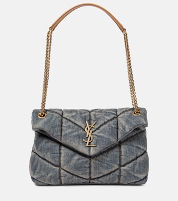 Puffer Small denim shoulder bag | Saint Laurent