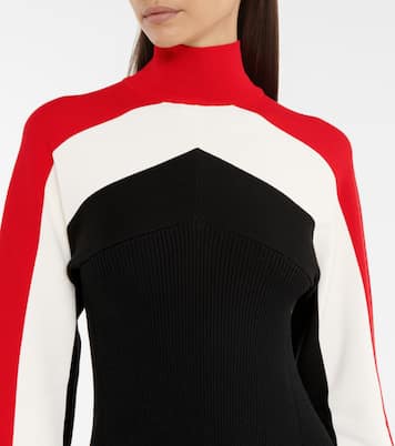 Striped ribbed-knit midi dress | Jil Sander