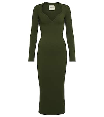 Alessandra ribbed-knit midi dress | Khaite