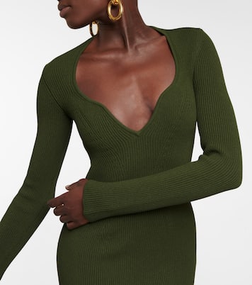 Alessandra ribbed-knit midi dress | Khaite