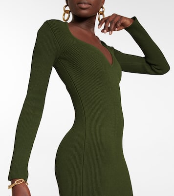 Alessandra ribbed-knit midi dress | Khaite