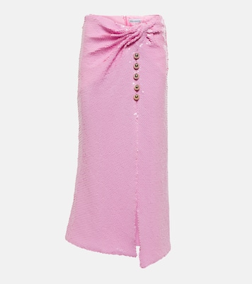 Falda midi con lentejuelas | Rabanne