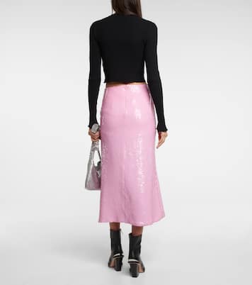 Falda midi con lentejuelas | Rabanne