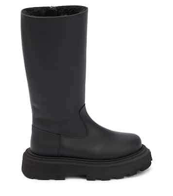 Stivali in pelle con platform | Dolce&Gabbana Kids