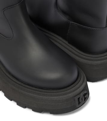 Stivali in pelle con platform | Dolce&Gabbana Kids