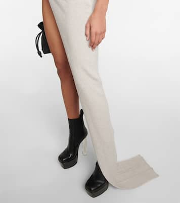 Asymmetric cashmere and wool maxi skirt | Rick Owens