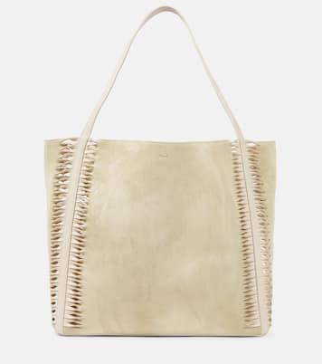 Louela suede and leather tote bag | Chloé