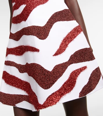 Zebra-print tinsel minidress | JW Anderson