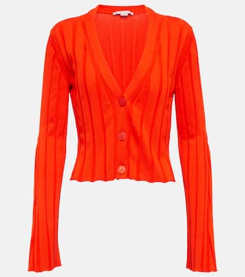 Cardigan in maglia a coste di cotone | Stella McCartney