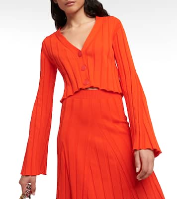 Cardigan in maglia a coste di cotone | Stella McCartney