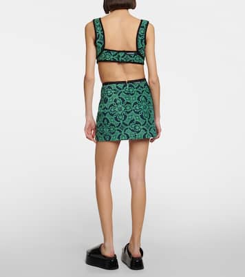 Brassière imprimée en coton | Marine Serre
