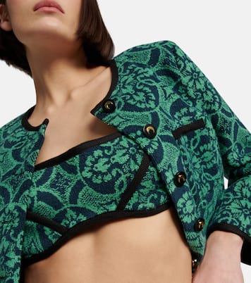 Brassière imprimée en coton | Marine Serre