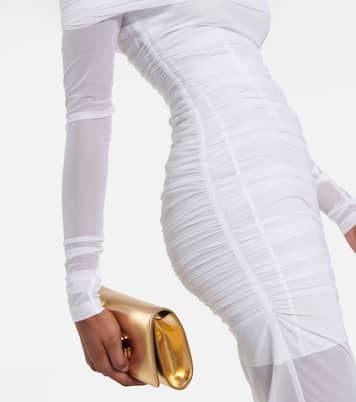 x Kim ruched off-shoulder tulle midi dress | Dolce&Gabbana