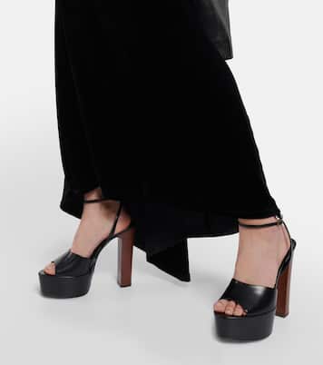 Sandales Jodie 95 à plateau en cuir | Saint Laurent