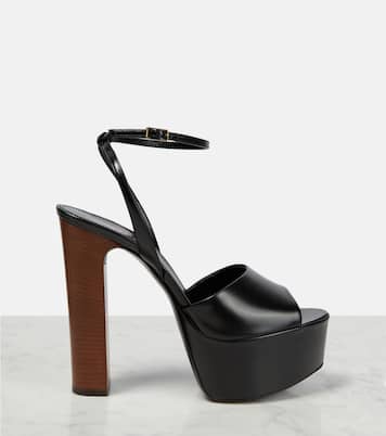 Sandales Jodie 95 à plateau en cuir | Saint Laurent
