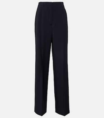 Pantaloni a gamba larga in lana e mohair | Prada