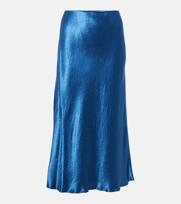 Leisure - Gonna midi Alessio in raso | Max Mara