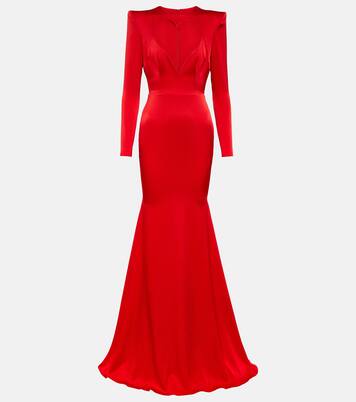 Garland cutout satin crêpe gown | Alex Perry