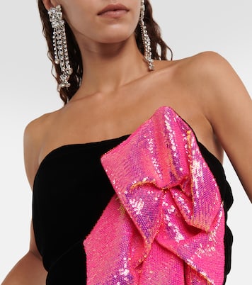 Robe bustier en velours à ornements | Alexandre Vauthier