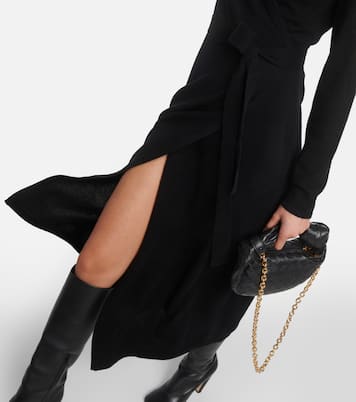 Astrid wool and cashmere wrap midi dress | Diane von Furstenberg