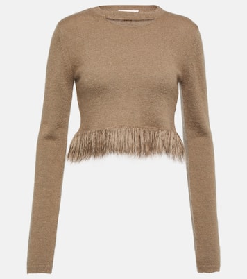 Tassel-trimmed mohair-blend sweater | JW Anderson