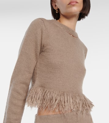 Tassel-trimmed mohair-blend sweater | JW Anderson