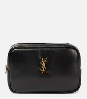 Saint laurent black monogram detail quilted leather bag outlet