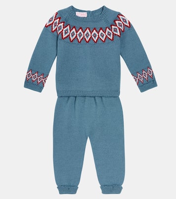 Bebé - set de cárdigan, pantalones y gorro de lana | La Coqueta