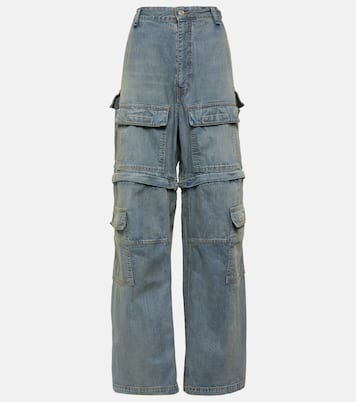 Mid rise cargo jeans in blue Balenciaga Mytheresa