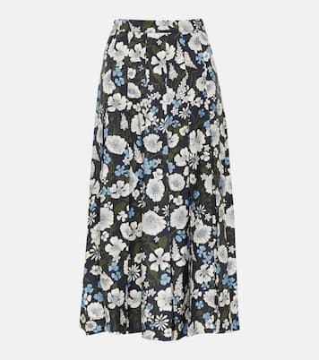 Falda midi Norris de mezcla de seda | Veronica Beard