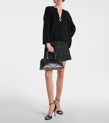 Pullover in lana vergine con logo | Valentino