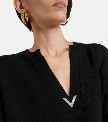 Pullover in lana vergine con logo | Valentino