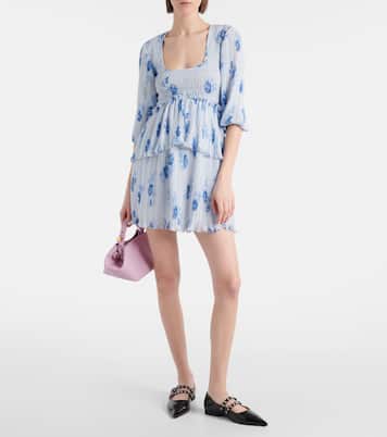 Minikleid aus Georgette | Ganni