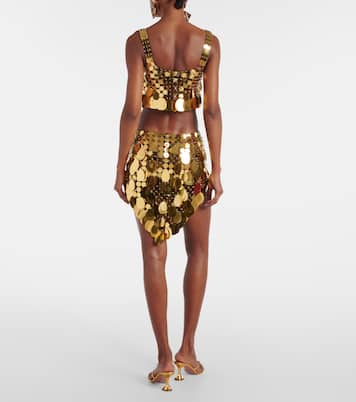 Golden Sparkle Assembly sequined miniskirt | Rabanne