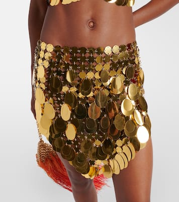 Golden Sparkle Assembly sequined miniskirt | Rabanne