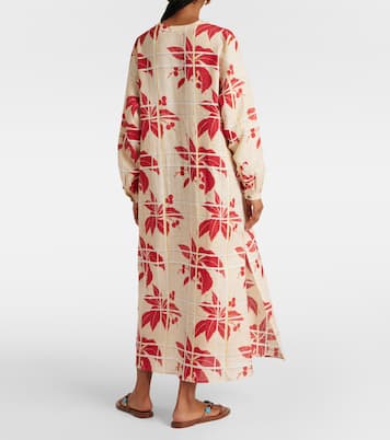 Abito midi in lino con stampa floreale | Loro Piana