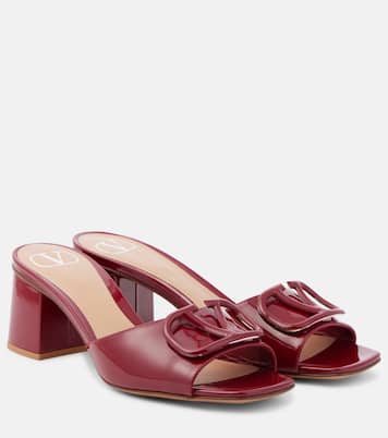 VLogo Signature patent leather mules | Valentino Garavani