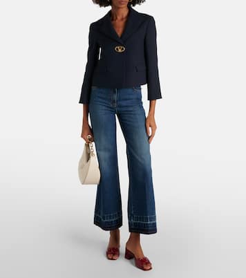 VLogo Signature patent leather mules | Valentino Garavani